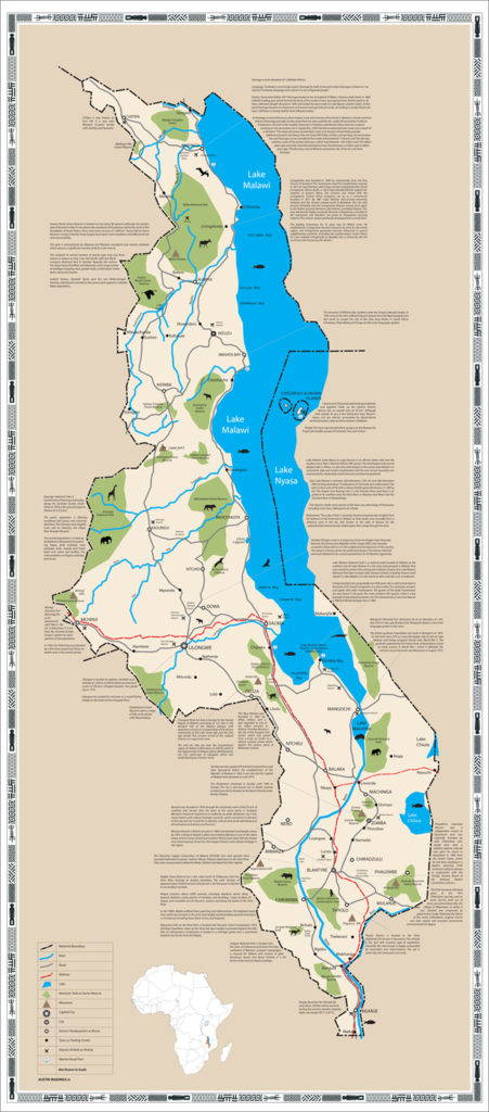 Malawi Tourism Map Illustration Project Austin Madinga S Life Unbound