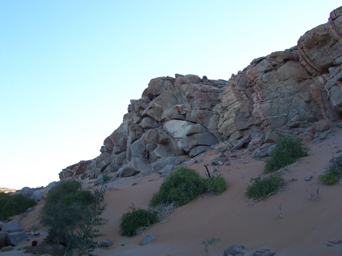 Rocky outcrop in the Namib Desert