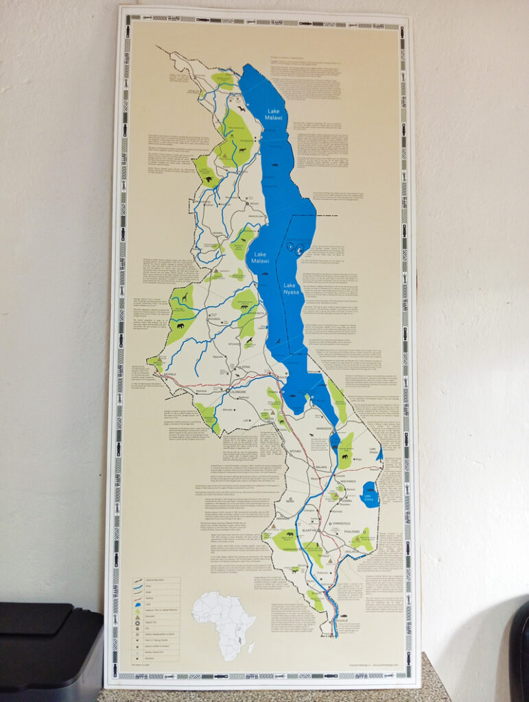 malawi tourist map