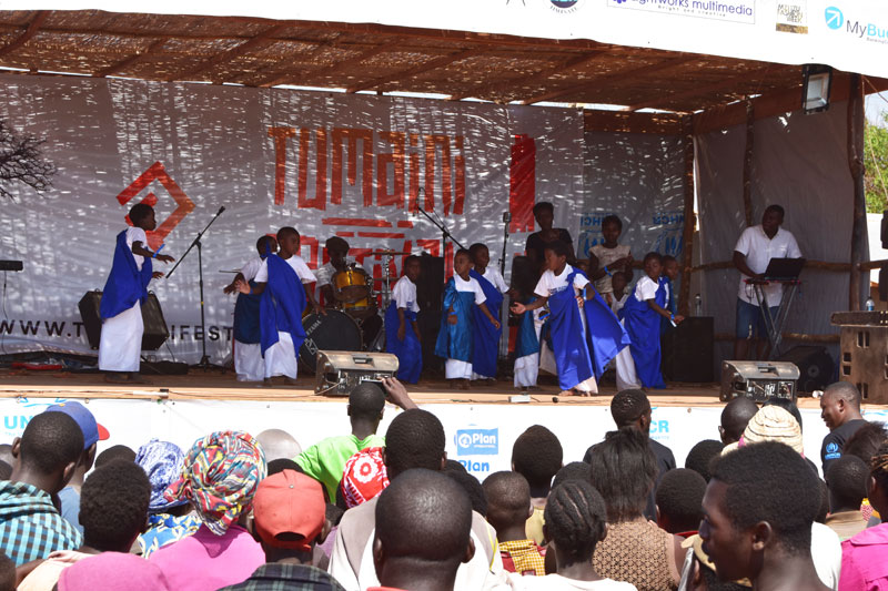 Performance by children at the festival