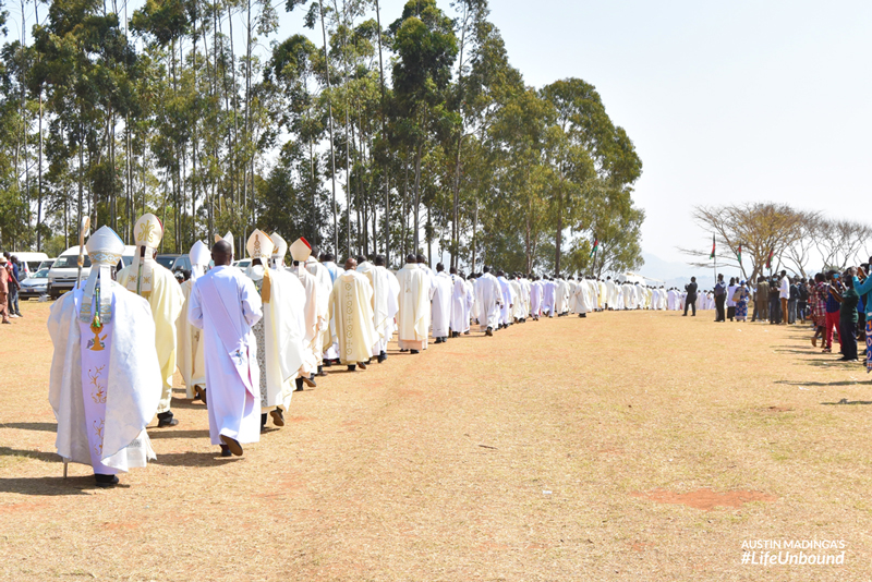 Priest's procession at the Dedza Diocese Episcopal Consecration