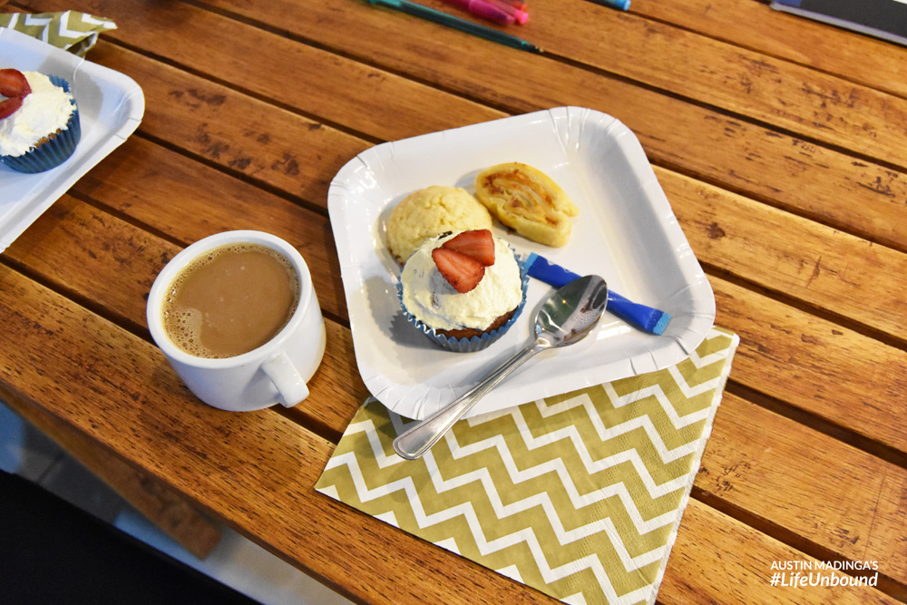 My coffee and nibbles at the chapter coffeehouse