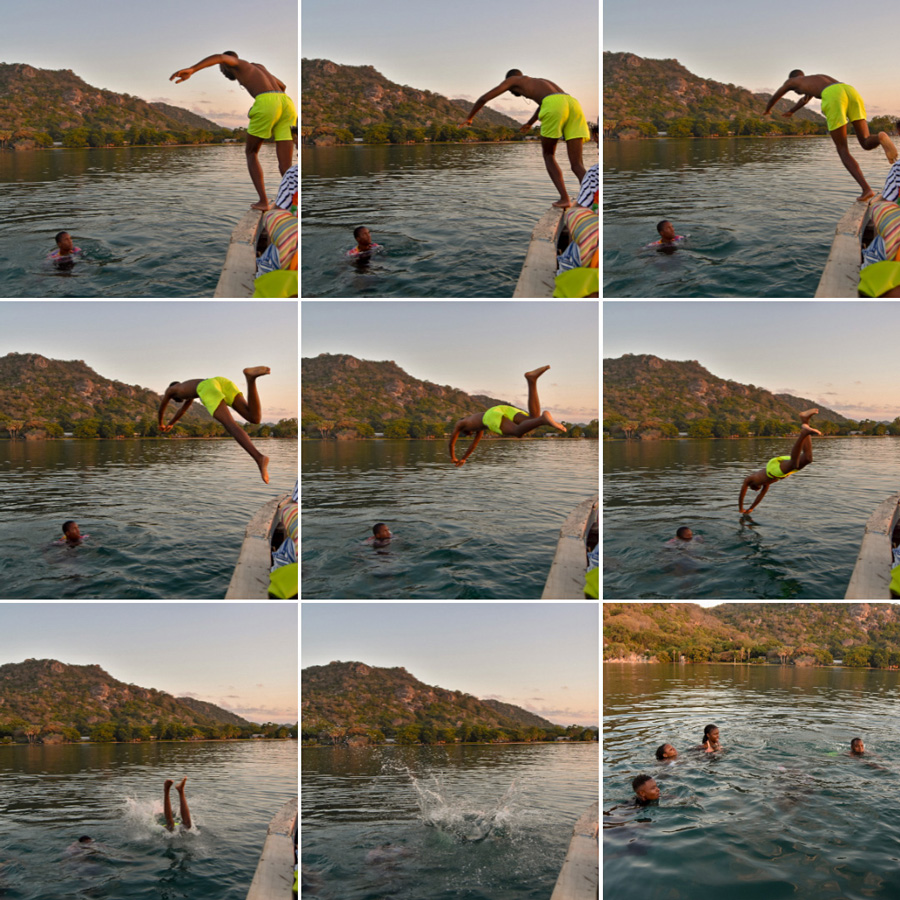 Diving into Lake Malawi