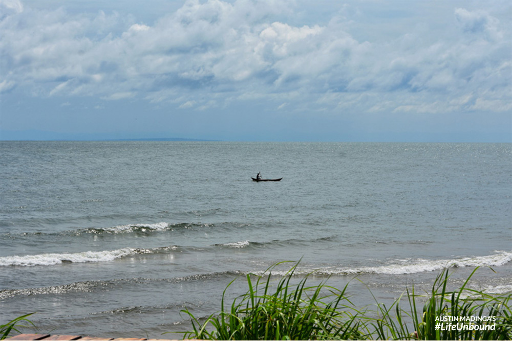 a fisherman on lake malawi in salima