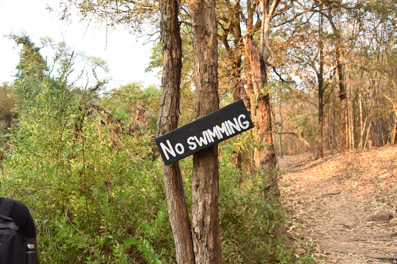 no swimming sign