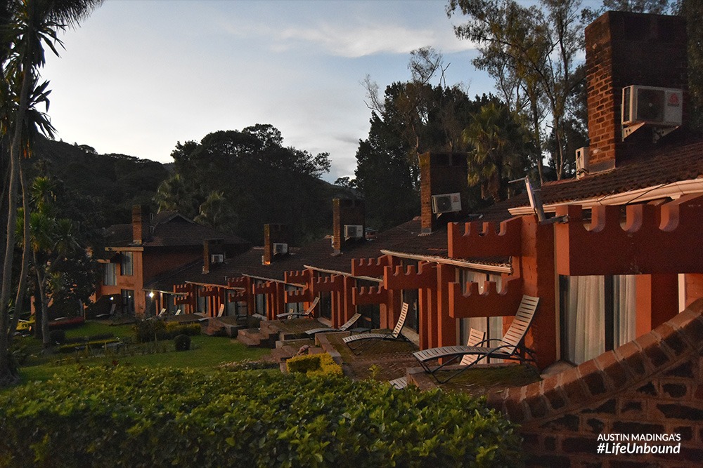 the Ku Chawe Inn rooms at sunset on Zomba Plateau