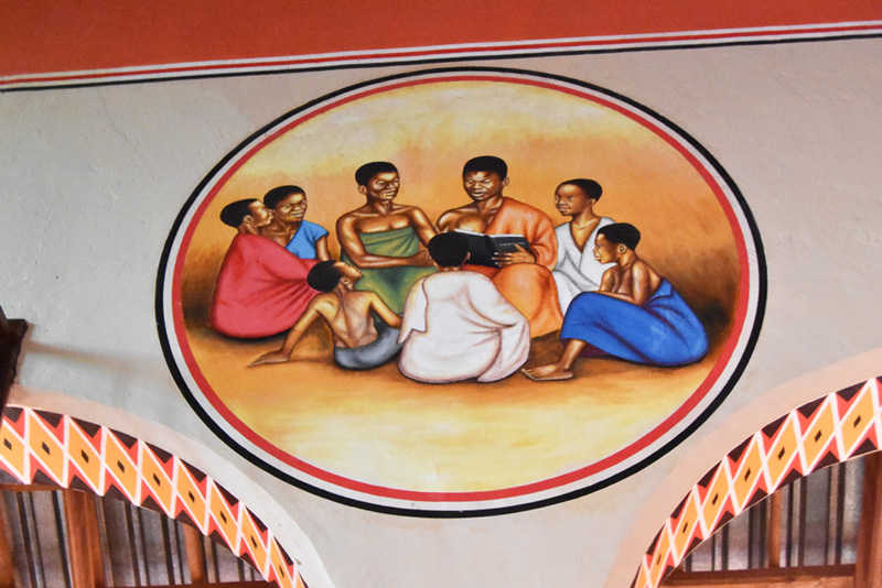 A bible sharing painting in Bembeke Cathdral